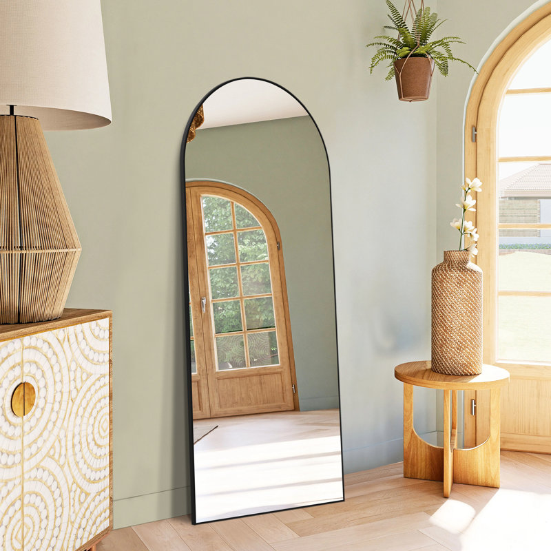 Latitude Run® Corinn Arched Metal Full Length Mirror Floor Mirror and